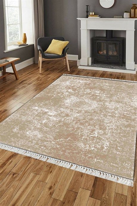 Washable Non-Slip DOT Based Antibacterial-Antiallergic Carpet (1141 beige)STOCK CODE